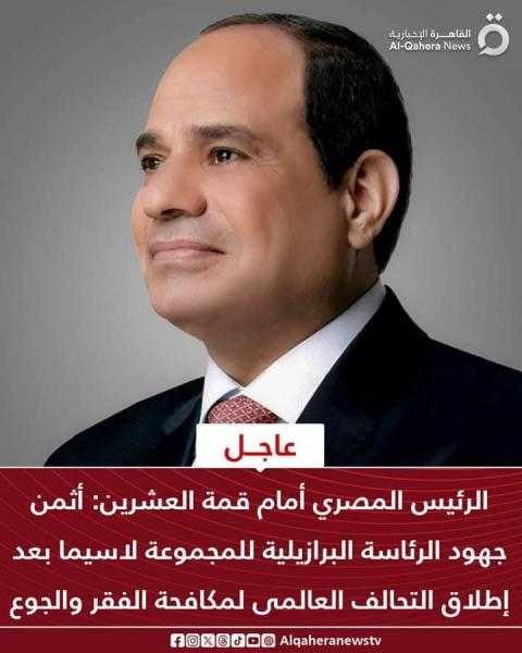 الرئيس السيسي امام قمه العشرين