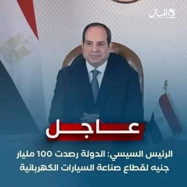 الدوله رصدت 100 مليار جنيه لتوطين صناعة السيارات الكهربائية في مصر 