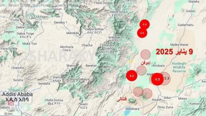 زلازل وبراكين تهز اثيوبيا ومحور الشر يترقب 